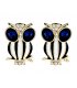 E834 - Crystal owl Earrings