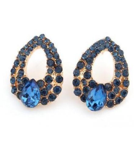 E838 - Diamond drip sapphire Earrings