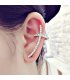 E853 - Cross diamond clip earrings