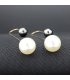 E854 - Double-sided Pearl Earrings