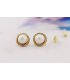 E865 - Golden pearl earrings