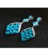 E895 - Blue pendant earrings