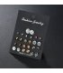 E943 - Cactus rhinestones pearl earrings set