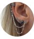 E958 - Bohemian retro style crown drop earrings