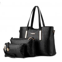 H1744 - 3pc Woven Handbag Set