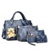 H1250 - Four Piece Embossed Handbag Set