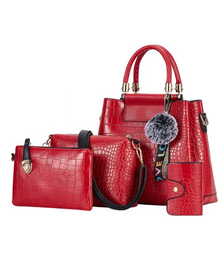 H1276- Crocodile pattern Handbag Set