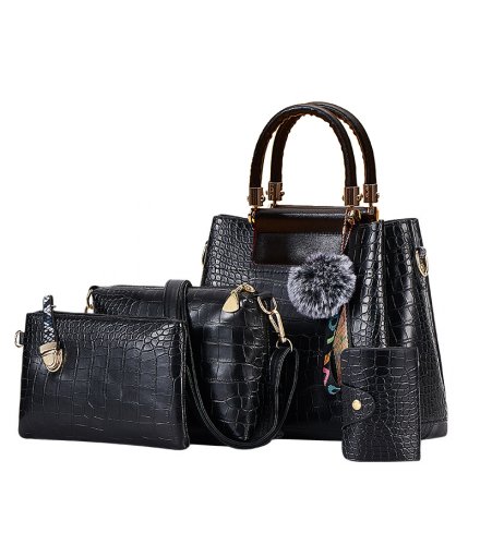 H1277- Crocodile pattern Handbag Set