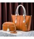 H1755 - Retro Three Piece Brown Handbag Set