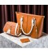 H1306 - Retro Three Piece Brown Handbag Set