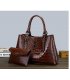 H1314 - Embossed Fashion Handbag Set