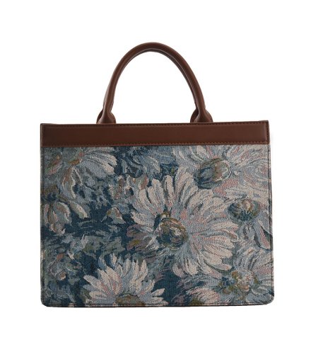 H1350 - Oil painting flower tote bag