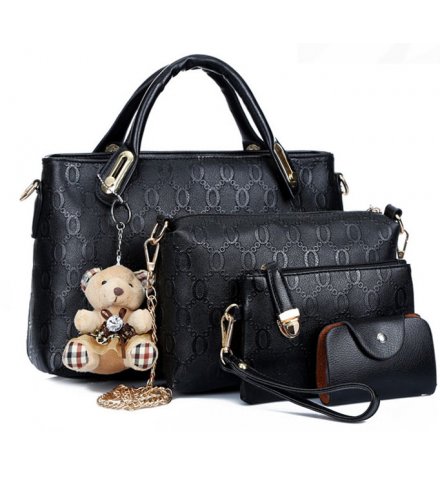 H1367 - Embossed four-piece Handbag Set