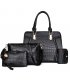 H1393 - Four-piece embossed crocodile pattern Handbag Set
