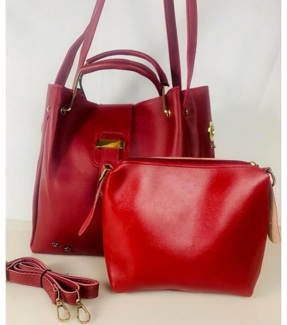 H1644 - Red Tassel 2pc Handbag Set