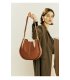 H1728 - Molly Genuine Leather Saddle Bag (Caramel)
