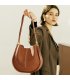 H1728 - Molly Genuine Leather Saddle Bag (Caramel)