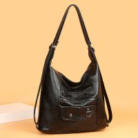 H1733 - Retro Multi-Pocket Soft Leather Bag