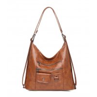 H1734 - Retro Multi-Pocket Soft Leather Bag