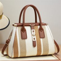 H1778 - Textured Canvas Handbag