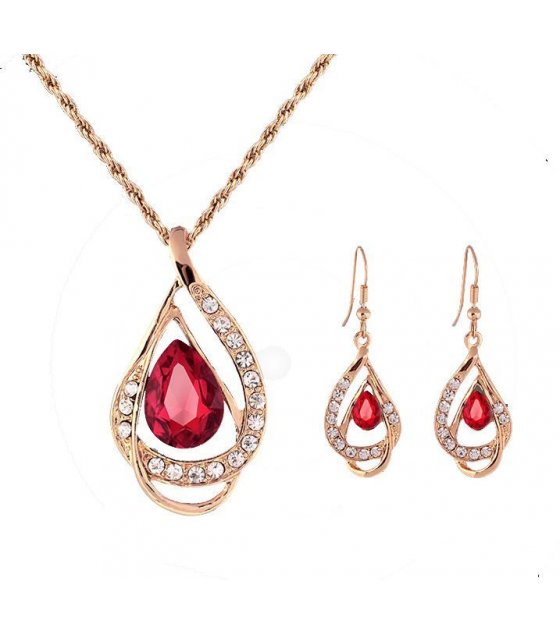 SET106 - Red Natural Stone jewelry Set |Sri lanka