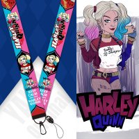 KT002 - Harley Quinn mobile phone lanyard keychain
