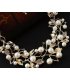 N1001 - Big resin pearl wedding necklace clavicle chain 