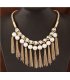 N1010 - Flash diamond tassel pearl  Necklace