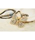 N1031 - Double upscale clothing butterfly long necklace 