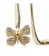 N1031 - Double upscale clothing butterfly long necklace 