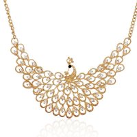 N1045 - Peacock diamond necklace