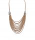 N1158 - Exaggerated metal multilayer tassel necklace