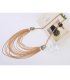 N1158 - Exaggerated metal multilayer tassel necklace