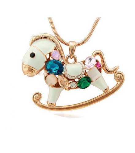 N1240 - Colorful Horse Necklace