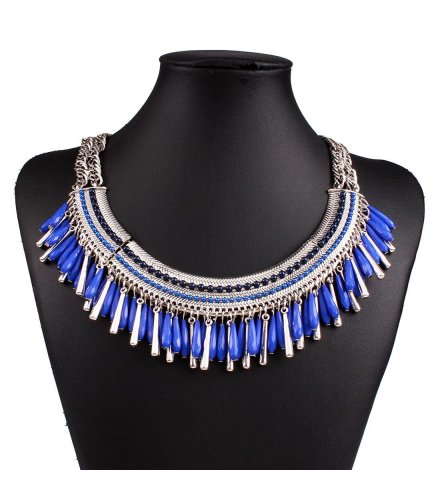 N1332 - Blue Beaded Necklace