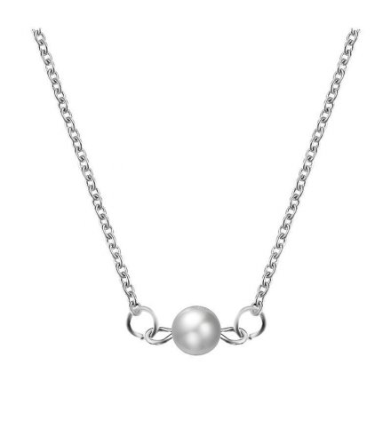 N1400 - Simple Pearl Short Necklace