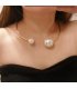 N1493 - Pearl beaded elegant necklace