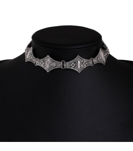N1538 - Carved design alloy necklace