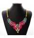 N1550 - Exaggerated retro resin alloy diamond necklace