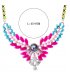 N1550 - Exaggerated retro resin alloy diamond necklace