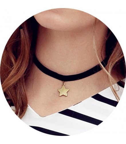 N1577 - pointed star short necklace