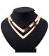 N1587 - hot metal collar necklace 