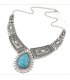 N1605 - Water droplets large gem necklace