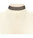N1616 - brooch lace monochrome necklace