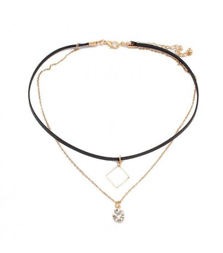 N1677 - Black Layered Necklace