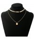 N1779 - Sequined multi-layer pendant necklace