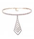 N1809 - Hollow striped geometry pendant necklace