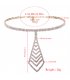 N1809 - Hollow striped geometry pendant necklace