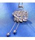 N1870 - Zircon swan long necklace chain