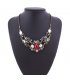 N1910 - Large gem flower necklace